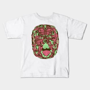 Pink Mint Metamorphosis Wave of Thoughts Kids T-Shirt